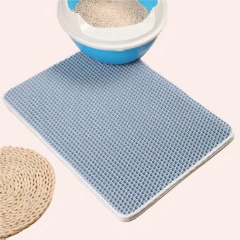 Tapis de litière imperméable à double couche pour chat