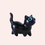 Figurine petit chat noir