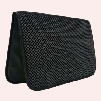 Tapis de litière pour chat pliable et noire