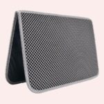 Tapis de litière pour chat pliable et gris