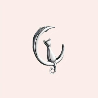 Collier chat ras du cou avec pendentif en argent Sterling 925