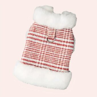 Manteau super chaud et doux d'hiver à carreaux pour chat