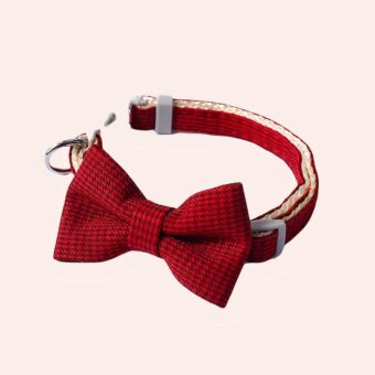 Nœud papillon à carreaux réglable pour chat