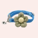 Nœud papillon fleur réglable pour chat