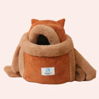 Sac à dos de transport fourré pour chat