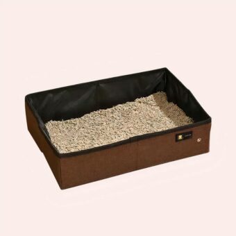 Bac à litière pliable et portable pour chats