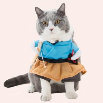 Costume de samouraï pour chat