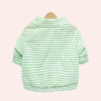 T-shirt rayés pour chat en coton