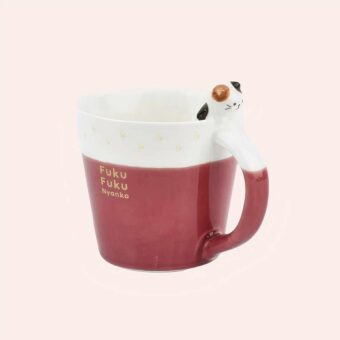 Tasse en céramique japonais mignonne pour chat avec motif de dessin animé.